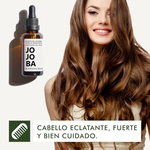 Aceite de Jojoba - 100% Orgánico, Puro, Natural y Prensado en Frío - 100 ml - para el cuidado del cabello, cuerpo, piel - Ecologico - Image 7