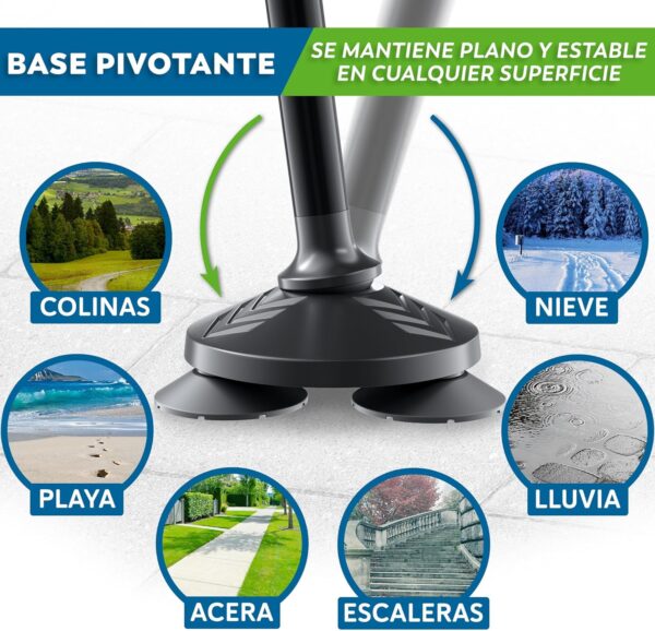 HONEYBULL Bastón para Hombres y Mujeres - Plegable, Ajustable, Colapsable, Bastón Autoportante, Punta Pivotante, Resistente | Bastones para Personas Mayores y Adultos - Image 5
