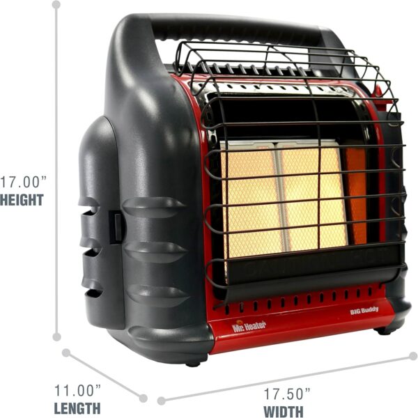 Mr. Heater Corporation MH18B calentador de propano portátil, rojo - Image 3