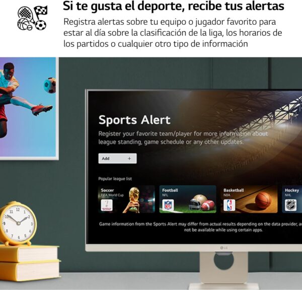 LG 27SR50F-W - Smart monitor, 27", pantalla IPS, Full HD, webOS 23, (1920x1080), 16:9, Sin Cámara, ThinQ App, HDMI 2EA, Blanco - Image 5