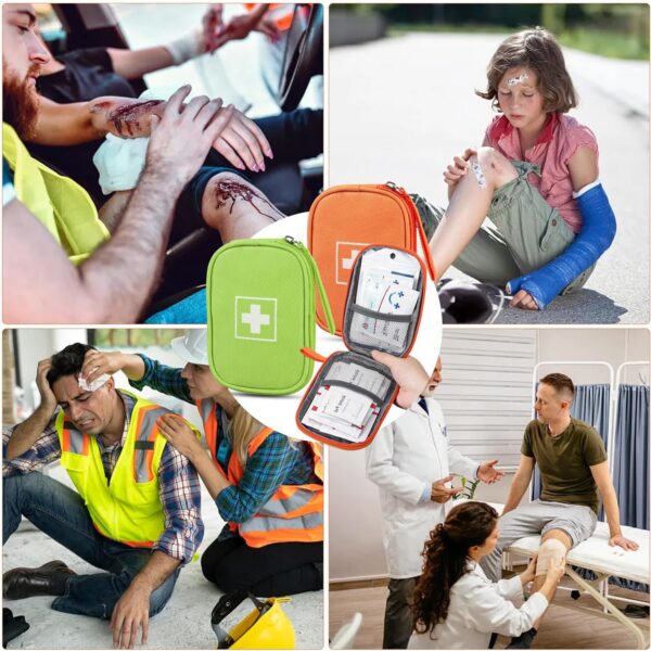 Dncvb 2 bolsas de medicamentos pequeñas y portátiles, bolsa de viaje para botiquín de viaje, impermeable, bolsa de primeros auxilios, vacío, mini bolsa para medicamentos de viaje, bolsa de emergencia, - Image 7