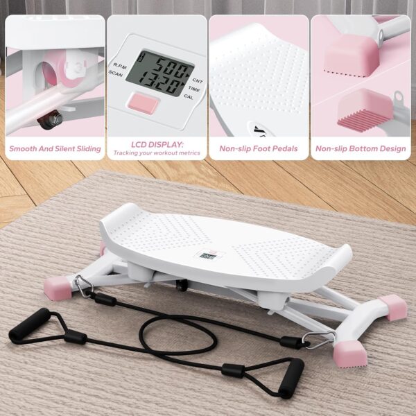 Máquina de esquí, máquina de entrenamiento de esquí simulada, máquina de ejercicio de piernas, divertida máquina de ejercicios cardiovasculares, equipo de ejercicio aeróbico de cuerpo completo para - Image 2