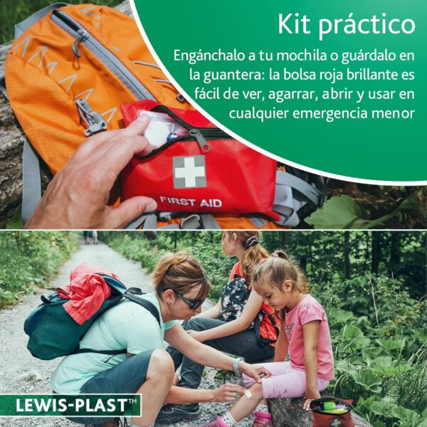 LEWIS PLAST Kit Completo De Primeros Auxilios 92 Piezas De Primeros Auxilios Al Aire Libre - Kit Que Cumple Con Las Normas Europeas Para Interiores Y Actividades Al Aire Libre - Image 6