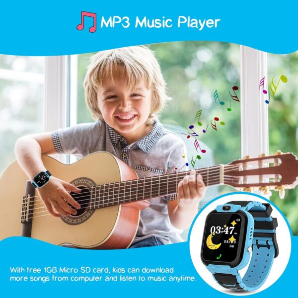 Reloj Inteligente Niño con 16 Juegos, Smartwatch Niños MP3 Música HD Cámara Vídeo Alarma Pantalla Táctil, Reloj para Niños Regalos Niños y Niñas de 3-12 Años - Image 3