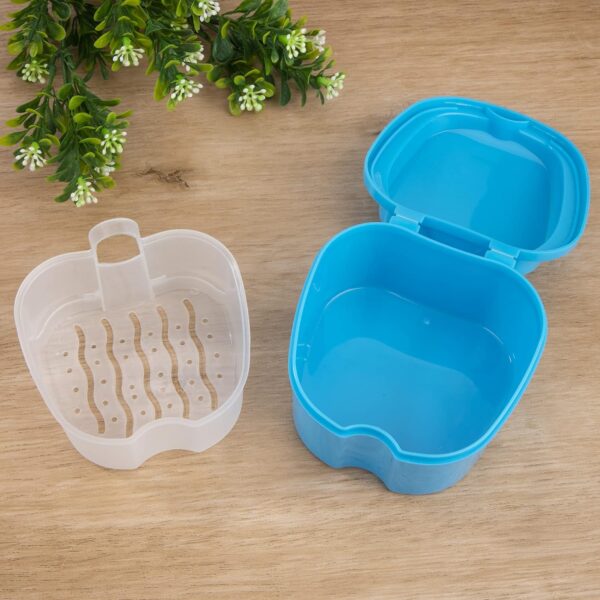 Caja de Dentadura Postiza Caja de Baño Estuche para Dentadura con Colador para Dientes Falsos Almacenamiento Remojo Limpieza - Image 3