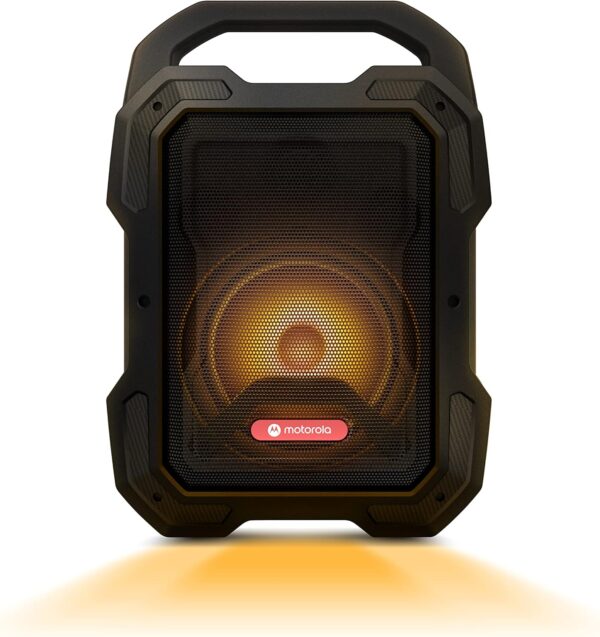 Motorola Sound ROKR 800 - Altavoz Bluetooth - Batería de 20 horas de duración - Radio FM - LED de colores - Puertos DC, USB, AUX y MIC - Tecnología inalámbrica verdadera - Negro - Image 10