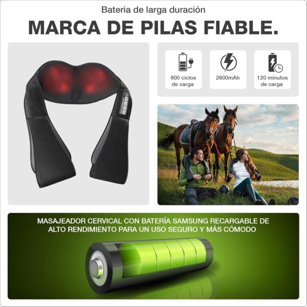 Donnerberg® Masajeador Cervical y Espalda Inalámbrico| Regalo Original |Masajeador de Cuello | 7 Años de Garantía ✓ |Calidad Alemana |Tratamiento cervical - Image 5