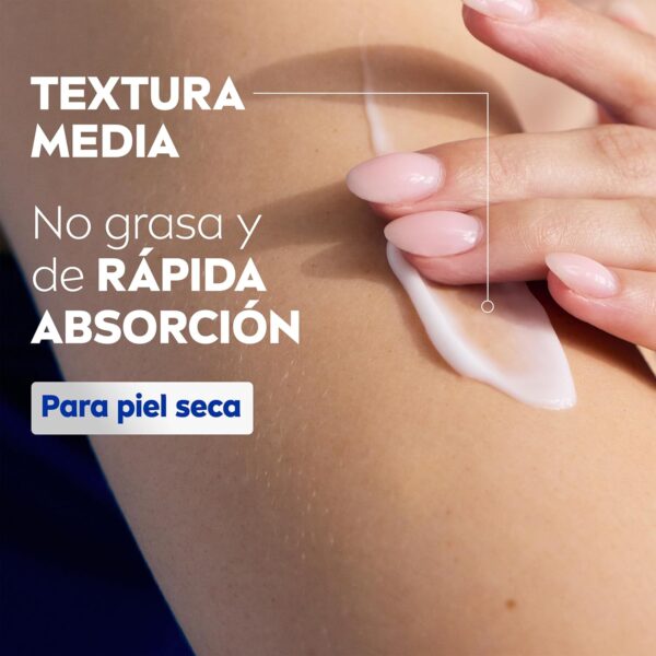 NIVEA Body Milk Manteca de Karité (1 x 400 ml), leche corporal que hidrata durante 72 h, crema hidratante corporal con ácido hialurónico, para piel seca - Image 4