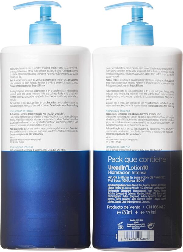 Isdin Ureadin Lotion 10, Loción Hidratación Intensa - Pack Duplo, 2X750 Ml - Image 2