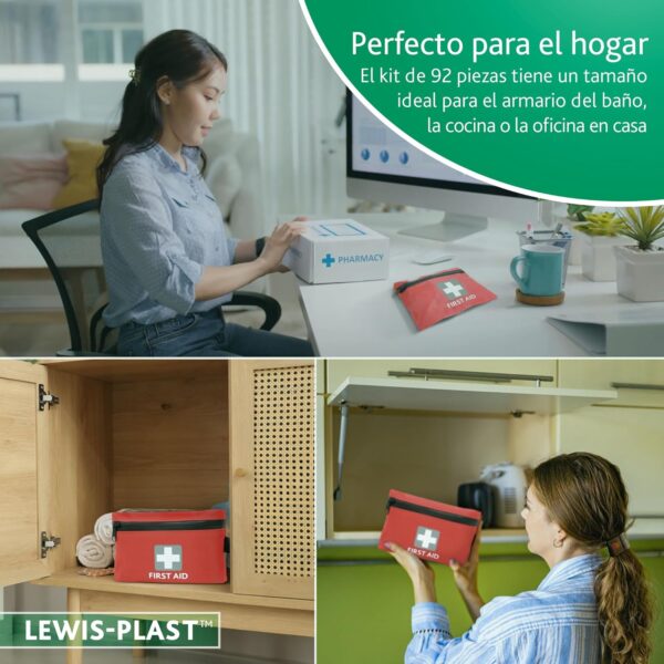 LEWIS PLAST Kit Completo De Primeros Auxilios 92 Piezas De Primeros Auxilios Al Aire Libre - Kit Que Cumple Con Las Normas Europeas Para Interiores Y Actividades Al Aire Libre - Image 5