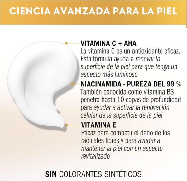 Olay Vitamin C + AHA 24 Crema Hidratante, Gel Crema De Día Para Un Tono De Piel Visiblemente Más Luminoso Y Uniforme 50 ml - Image 9