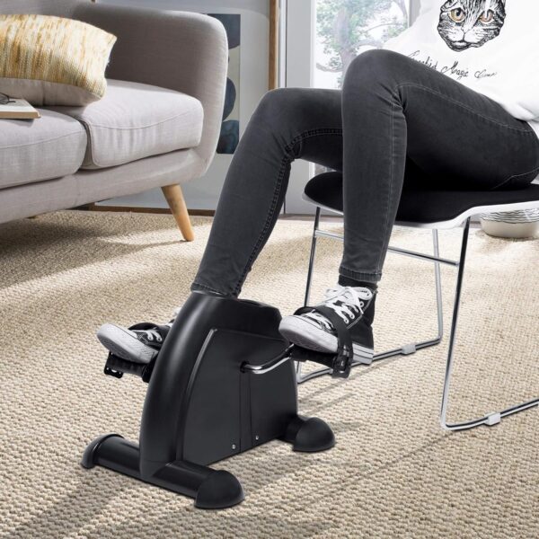 Uten Mini Pedal de Ejercicio Estaticos para Bicicleta de Ejercicio para Brazos y Piernas con Pantalla LCD y Resistencia Ajustable Ciclo de Resistencia （Negro） - Image 5
