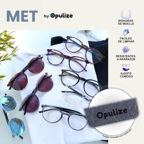 Opulize Met Paquete Doble Gafas De Lectura Con Lectores De Sol Grande Redondo Gris Negro Hombres Mujeres Bisagras Resorte RS60-7 +1,50 - Image 4