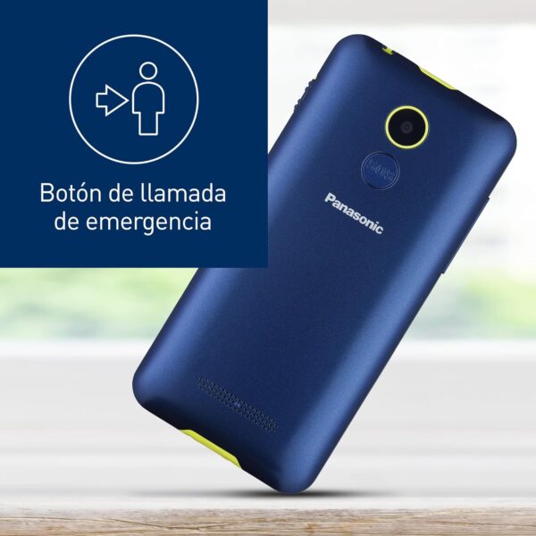 Panasonic KX-TU155EXCN Teléfono Móvil para Personas Mayores (Botón de emergencia SOS, Compatible con audífonos, Función de linterna, Botones grandes fácil uso, Pantalla a color de 2.3 pulgadas), Azul - Image 4