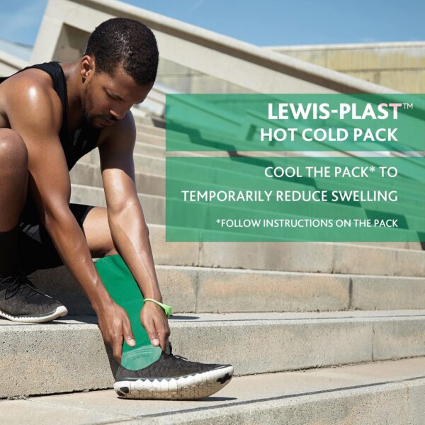 LEWIS-PLAST Premium Frío frío Gel reutilizable con la carcasa - Envoltura de calor frío para la rodilla, espalda, cadera y cuello. Bolsas de gel calientes frías para el dolor - Image 7
