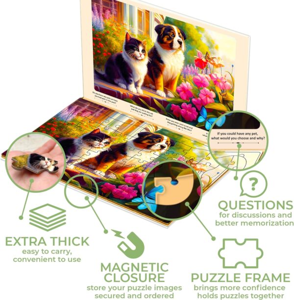 QUOKKA - Rompecabezas de Demencia de 63 Piezas para Ancianos – Productos de Actividades de Piezas Grandes para Personas Mayores – 3 Juegos de Rompecabezas de Alzheimers para Adultos Junto al río, - Image 3