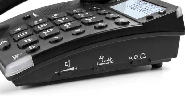Doro Magna 4000 Teléfono Fijo con Cable para Personas Mayores con Teclas Espaciadas, Pantalla Grande y Sonido Amplificado (Negro) [Versión Española] - Image 5