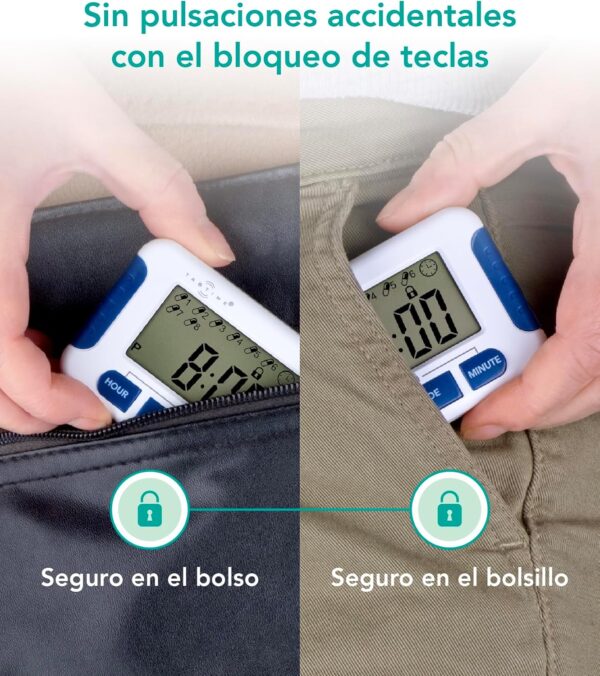 TabTimer (instrucciones en español), hasta 8 alarmas al día, herramienta esencial para personas con enfermedad de Parkinson - Image 4