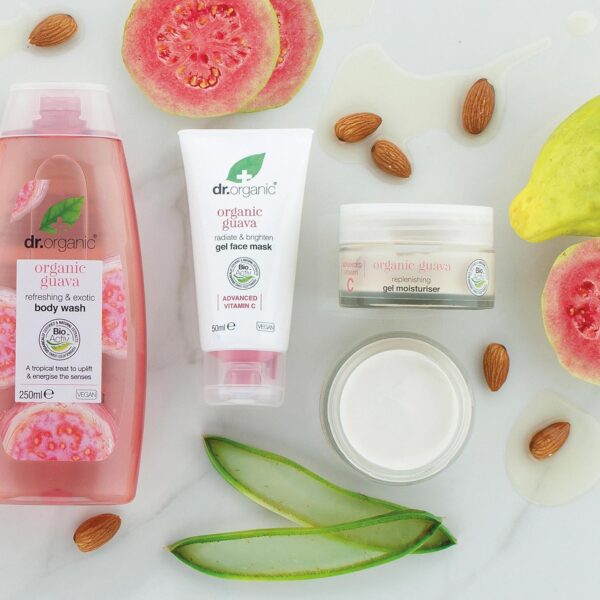 Set de Cuidado de la Piel Guava Glow Getter Dr Organic, Vitamina C Avanzada, Hidratante en Gel, Serum Facial y Mascarilla Facial, Set de Regalo, Libre de Crueldad, Sin Parabenos ni SLS, Orgánico - Image 6