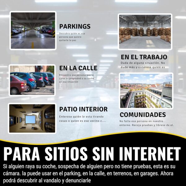 SECURITY TOYS Mini Cámara Espía Oculta, Funciona sin Internet, Camara Vigilancia HD con Visión Nocturna y Detección de Movimiento para Coche, 11 Horas de Batería, Spy CAM sin WiFi - Image 5