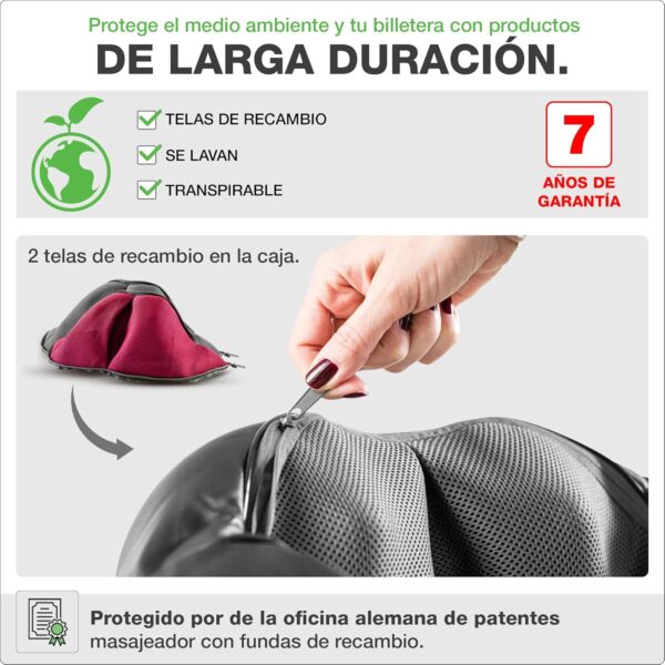 Donnerberg® Masajeador Cervical y Espalda Manual| Masajeador Cuello| 7 años de garantía |Masajeador Muscular| calor infrarrojo| Calidad Alemana - Image 6