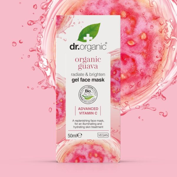 Set de Cuidado de la Piel Guava Glow Getter Dr Organic, Vitamina C Avanzada, Hidratante en Gel, Serum Facial y Mascarilla Facial, Set de Regalo, Libre de Crueldad, Sin Parabenos ni SLS, Orgánico - Image 3