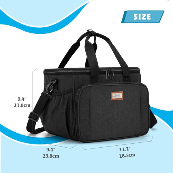 CURMIO Bolsa Médica Aislante, Bolsa Botiquín Portátil para el Hogar, Bolsa de Emergencia para Suministros Médicos y Medicamentos, Negro - Image 4
