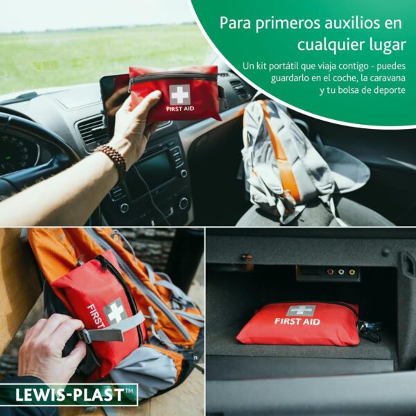 LEWIS PLAST Kit Completo De Primeros Auxilios 92 Piezas De Primeros Auxilios Al Aire Libre - Kit Que Cumple Con Las Normas Europeas Para Interiores Y Actividades Al Aire Libre - Image 4