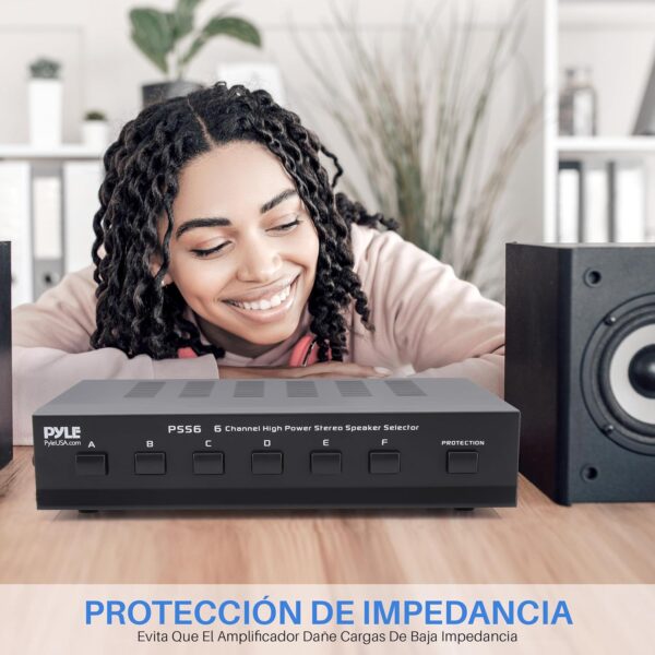 Pyle USA - Amplificador de Audio para el hogar, Receptor estéreo de Potencia para Cine en casa, Sonido Envolvente, PSS6EU - Image 4