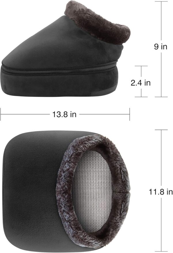 Snailax - Calentador de pies con masaje, vibración y cojín de calefacción para pies acogedores con 5 modos de masaje y 2 terapia de calefacción, cojín de masaje eléctrico calentado para pies, espalda - Image 9