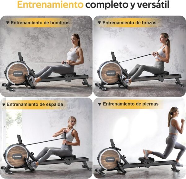 Máquina de Remo LABGREY Magnética Bluetooth para Casa, Compatible con App, Rieles de Aleación, Silenciosa y Estable, Soporta hasta 158 kg, Ideal para Entrenamiento Cardio en el Hogar - Image 7