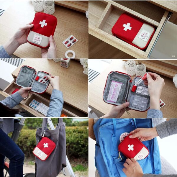 Bolsa de Medicina Portátil, 2 Piezas Botiquín de Primeros Auxilios Portátil Bolsa médica vacía Caso de Medicina de Emergencia para Trabajo, Escuela, Campamentos al Aire Libre, Caminatas, Mochileros - Image 6