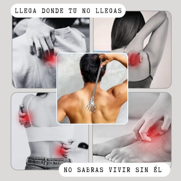 LiveLaif®-Rascador Espalda + Bolsa Terciopelo | Extensible,Ergonómico, Regalos Originales | Back Scratcher Portátil | Masajeador de Espalda Rascador | Ideal personas mayores (GarraNegro+Bolsa) - Image 5