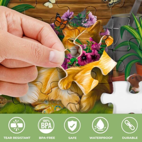 QUOKKA - Rompecabezas de demencia de 13 piezas para ancianos, productos de actividades de piezas grandes para personas mayores - 3 juegos de rompecabezas de Alzheimers para adultos con pájaros y gatos - Image 4
