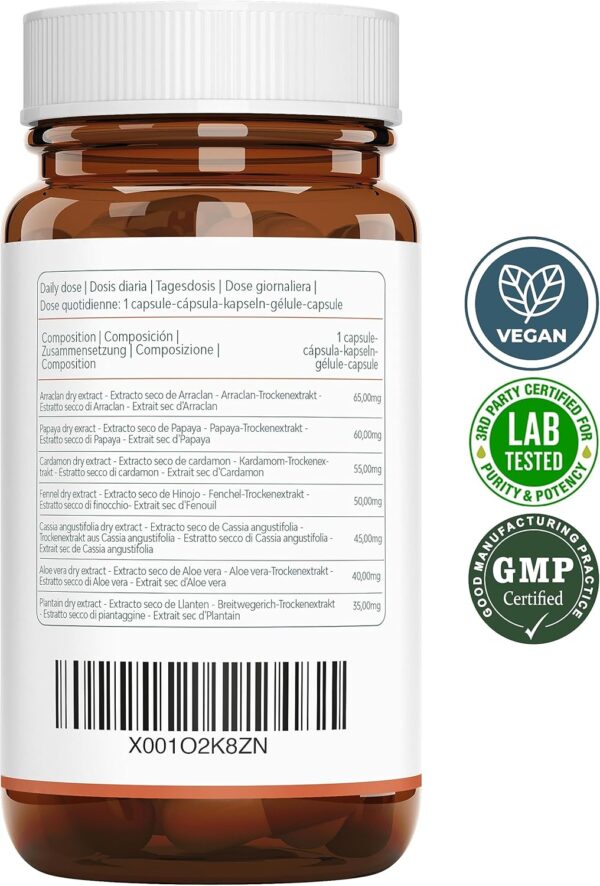 Laxante LAX+, Alivia el Estreñimiento 100% Natural & Vegano, Ablanda las Heces, Efectivo & Rapido con Papaya, Arraclan, Cardamo, Hinojo, Sena, Aloe & Plantago, Respaldado por Estudios Clínicos - Image 11