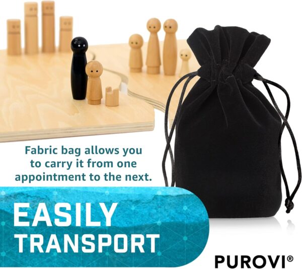 Purovi Joy Juego de Mesa - Set de 28 Muñecos Pequeños de Madera para Juegos en Familia - Juego Educativo para Entrenamiento y Terapia Familiar - Image 8