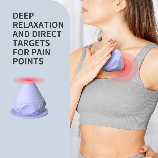 PROIRON Bolas de Masaje, Pelota Masaje Muscular con Ventosa para Automasaje, Liberación Miofascial, Trigger Point, Crossfit, Elimina Dolores Musculares: Espalda Cuello Piernas Pies Etc, Morado - Image 3