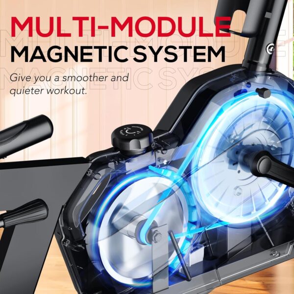 KeppiFitness - Bicicleta estática reclinada para adultos con resistencia magnética, bicicleta estática para el hogar con capacidad de 380 libras, bicicletas estacionarias cardiovasculares para - Image 2