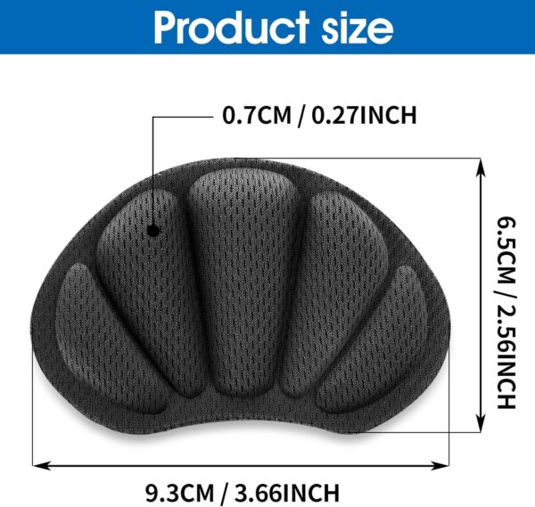 Sibba 3 Pares de Almohadillas para Zapatos con Inserciones Relleno Protectores para el Ajuste Apretado A Grande Botas Sueltas Cojín Plantillas Para Mujer Hombre Salud Productos Cuidado Pies Negro - Image 3