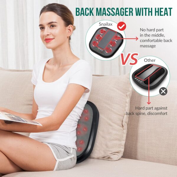 Snailax masajeador de pies Shiatsu con Calor, Nudos de Masaje Flexibles para Todos los tamaños de pies, analgésico eléctrico - Image 4