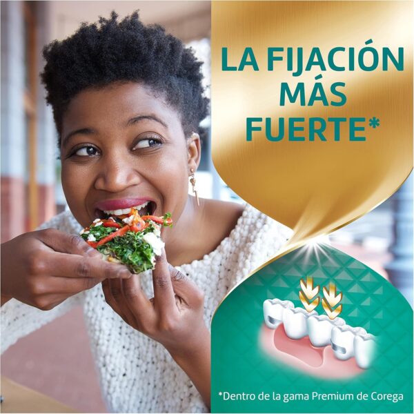 Corega Max Fijación + Sellado, Crema Fijadora Para Prótesis Dentales, Hasta 12 horas de Fijación, Sabor Menta, Pack 3 x 40 g - Image 3