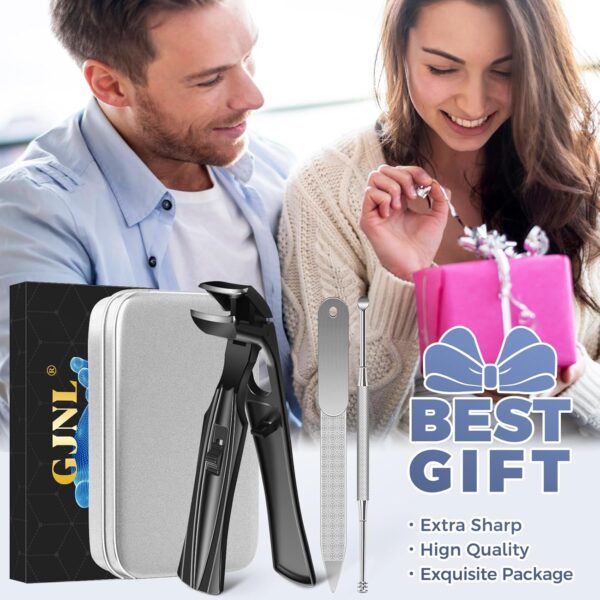 Cortaúñas de cabeza en ángulo para hombres y mujeres, cortaúñas para los pies para personas mayores, uñas gruesas con recogedor, cortador de uñas de mandíbula ancha sin desorden, regalo de cumpleaños - Image 8