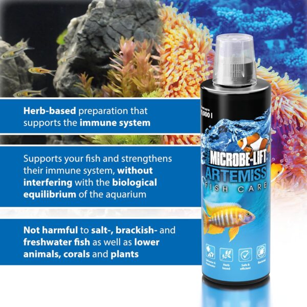 MICROBE-LIFT Artemiss - 118 ml - Favorece la Salud y el Sistema inmunitario de los Peces de Todas Las Especies de Acuario con Ingredientes Naturales. - Image 4
