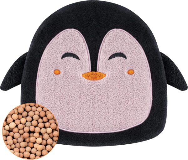Bolsa de agua caliente para microondas 25 x 25 cm – Mini cojín de calor relajante y cojín frío, pequeño animal botella de agua caliente bebé para mujeres niños bebés para el vientre y el dolor de