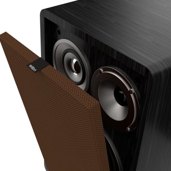 Wiibo Vintage 6 Black - Altavoces HiFi de Estantería - Potencia de 100W - Altavoces de 3 Vías - Rejilla Extraíble - Tweeter de 2", Squawker de 3" y Woofer de 5" - Sonido Envolvente - Image 4