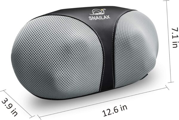 Snailax Almohada de masaje Shiatsu - Masajeador de cuello y espalda con calor, Masajeador de almohada eléctrico para hombros, cervicales, regalos para mujeres/hombres/mamá/papá - Image 6
