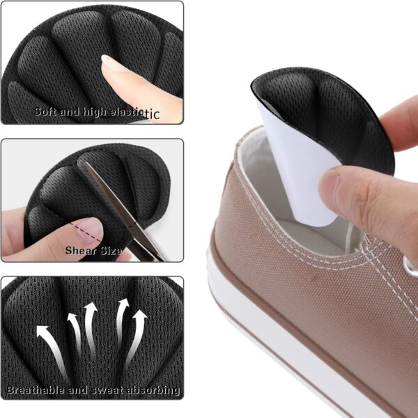 Sibba 3 Pares de Almohadillas para Zapatos con Inserciones Relleno Protectores para el Ajuste Apretado A Grande Botas Sueltas Cojín Plantillas Para Mujer Hombre Salud Productos Cuidado Pies Negro - Image 6