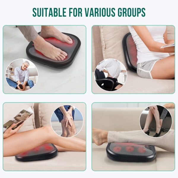 Snailax masajeador de pies Shiatsu con Calor, Nudos de Masaje Flexibles para Todos los tamaños de pies, analgésico eléctrico - Image 5