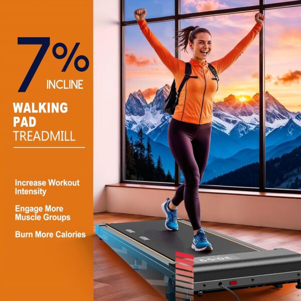 MettleMatic TW1 Cinta de Correr - Walking Pad 2,25HP, Capacidad de Carga de 100KG, Velocidad de 1 a 6 km/h, inclinación del 7%, Cinta de Andar no Requiere instalación, garantía de 2 años - Image 2