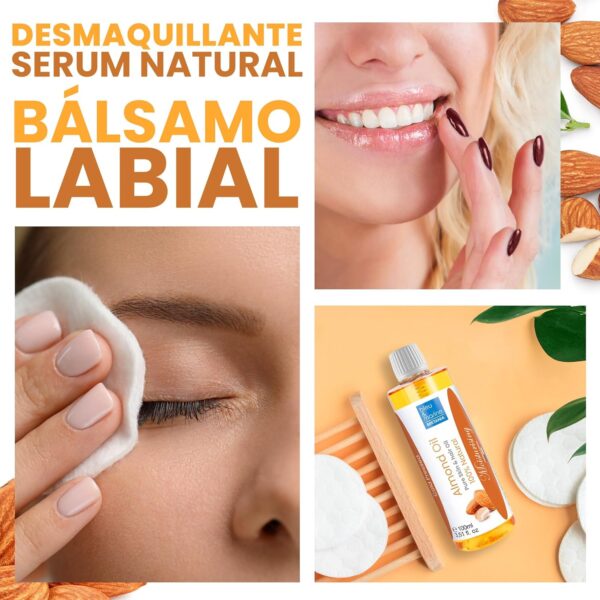 Aceite de Almendras, Prensado en frio, 100% Puro y Natural, Cultivo Ecologico, Aceite Corporal Hidratante, Anti Estrias, Embarazo, Pelo, Bebe, Antiestrias, Reafirmante, Masaje Senos, 2000 ml - Image 4
